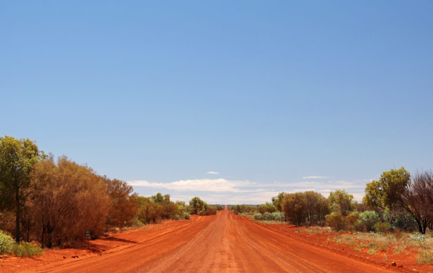 Central Australia outback road
