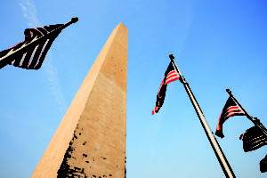 American Flags at Washington Monument