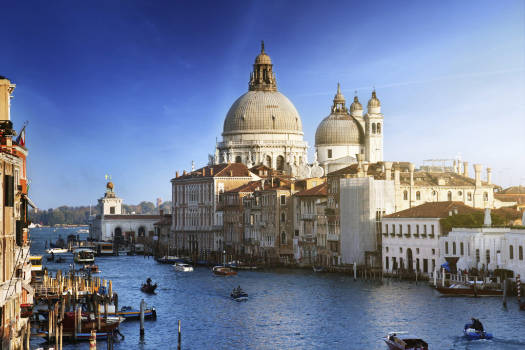 Grand Canal and Basilica Santa Maria della Salute, Venice, Italy