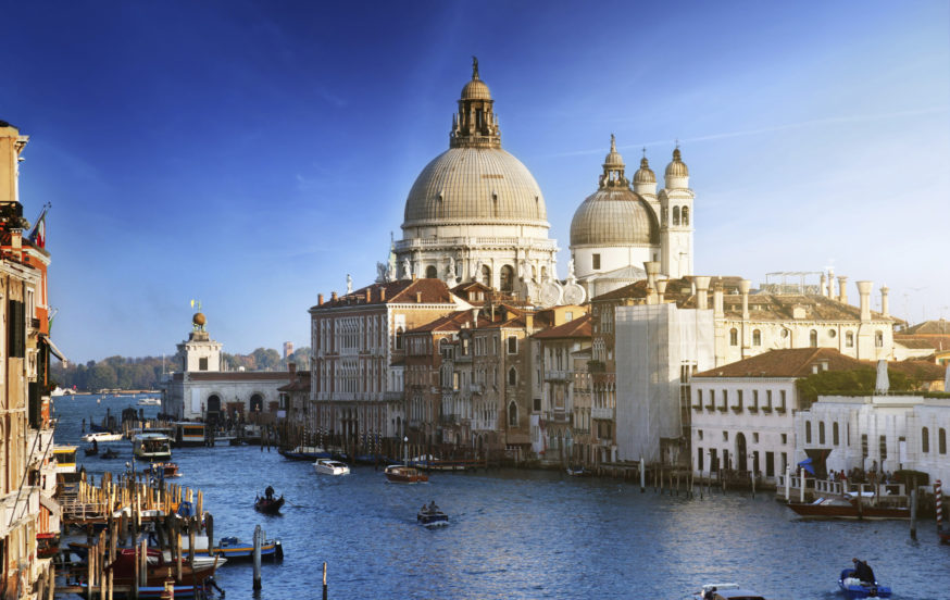 Grand Canal and Basilica Santa Maria della Salute, Venice, Italy