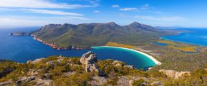Wineglass Bay from Mt Amos - Freycinet National Park - Tasmania - Australia