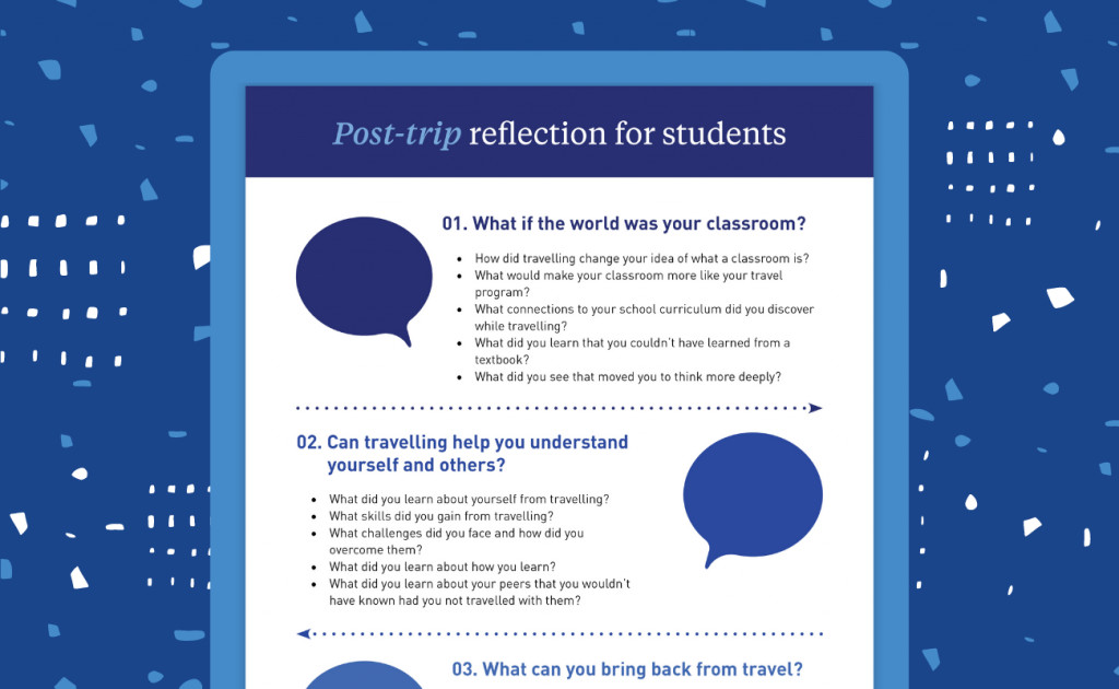 Post-trip reflection for students